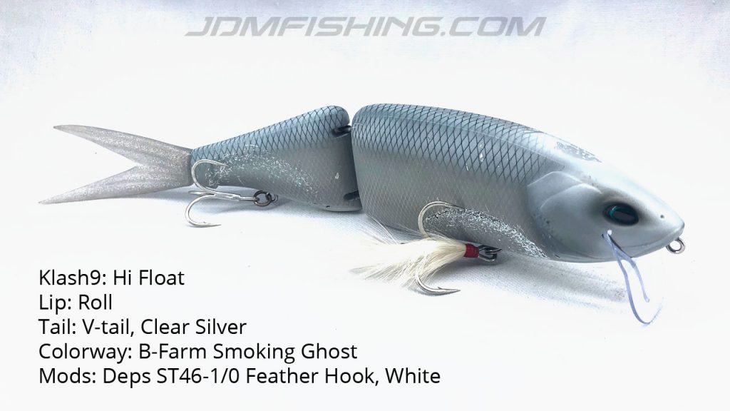 Lure Painting: Custom Klash KO 9 inch in Ghost Blue Back Herring 