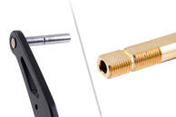 High strength brass gear shaft & stainless steel handle knob shaft